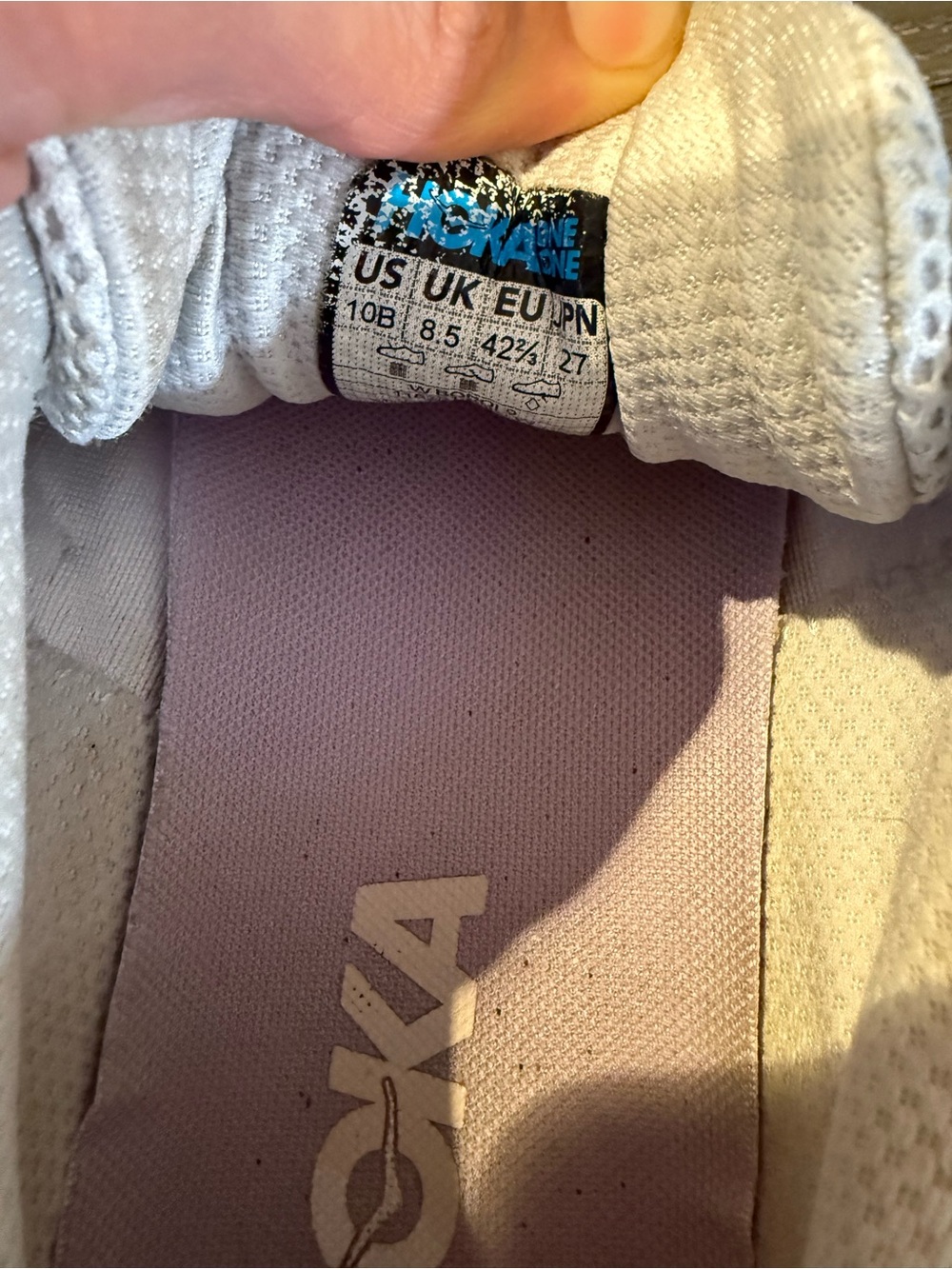 Hoka Women's White/Cream Lightweight Running Shoes - Picture 6 of 6